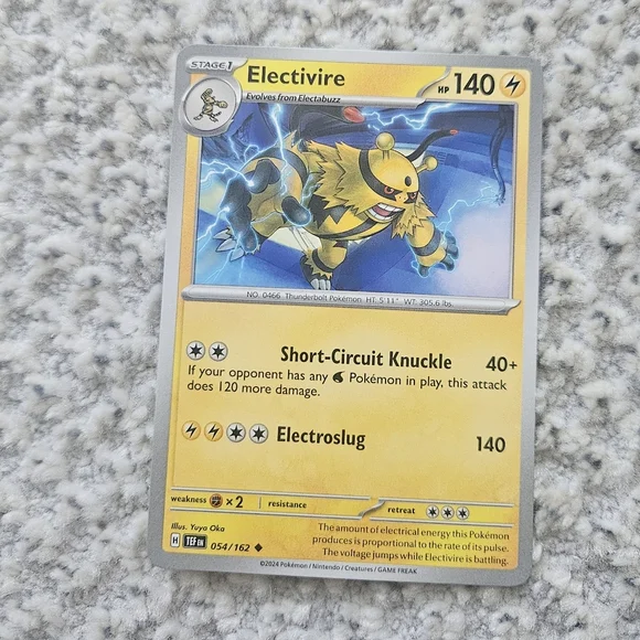 Pokemon | Toys | Pokemon Tcg Card Electivire Temporal Forces 5462 Pz |  Poshmark
